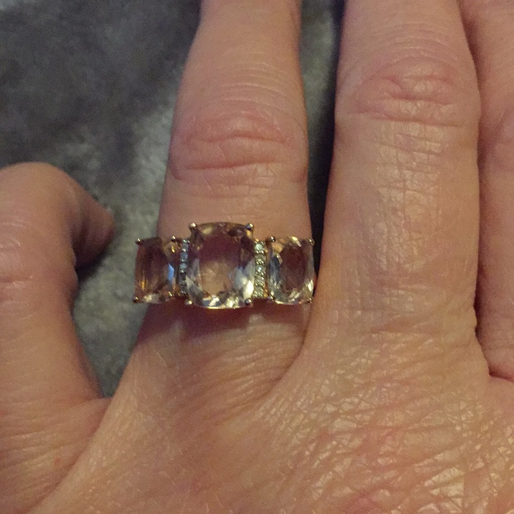 14K Rose Gold Cushion Cut Morganite - Picture 3 of 4